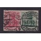 ALEMANIA 1921 ESTAMPILLAS SE-TENANT ZUSAMMENDRUCKE USADAS QUE SON MUCHO MAS RARAS MI W8 RARA 50 EUROS COMO EL TIPO MAS BARATO